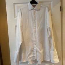 Pink Thomas Pink Jermyn Street 15.5  39/86cm 100% Cotton White French Cuff Shirt