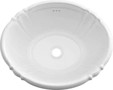 PROFLO PF1125 Richardson 17-5/8" Oval Vitreous China Drop Bathroom Sink Overflow