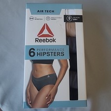6 Pairs Of Performance Hipsters By Reebok Women High Stretch Mesh Quick Dry 2XL