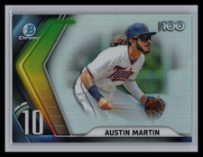 2022 Bowman Baseball #BTP-10 Austin Martin Scouts Top 100 Minnesota Twins