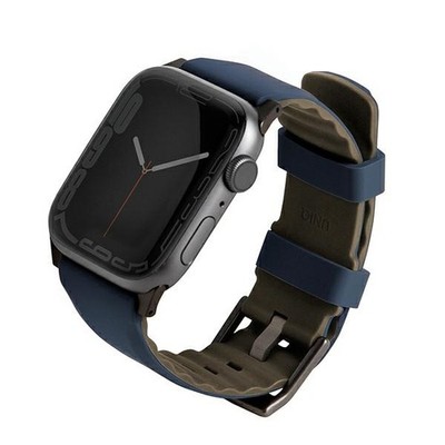 UNIQ Linus Apple Watch 4/5/6/7/SE/8/9/Ultra 44/45/49mm Airosoft Silicone blau/na
