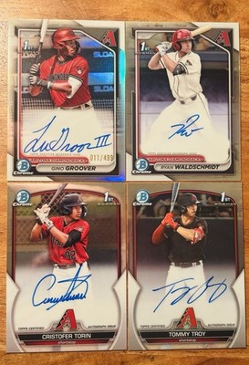 D backs Top RC Auto Lot 2023 Bowman 1st Tommy Troy Ryan waldschmidt Gino Groover