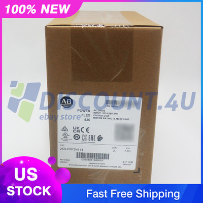 New Sealed Allen Bradley 25B-D2P3N114 /A PowerFlex 525 480V 2.3A 1.0HP IP20 NE
