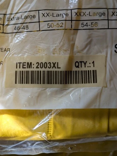 Lot of 6 River City 2003XL Classic 3-Piece RainSuit Yellow Size XL .35mm PVC MCR image 6