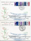 1964 FORTH BRIDGE ORD. GREAT BRITAIN QE2 FDC x2 N.+S. QUEENSFERRY PMKS VGC