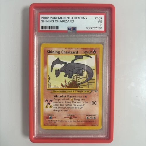 2002 Pokemon Neo Destiny Shining Charizard #107/105 PSA 3