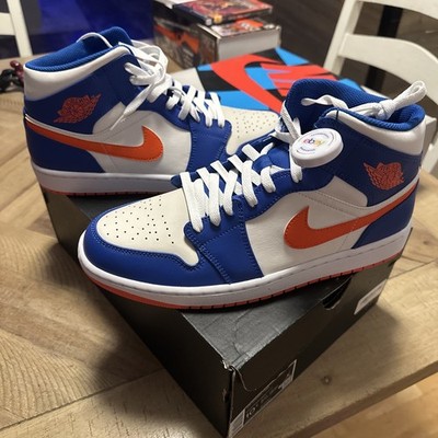 NIB NY Knicks Sz. 10.5 - Jordan 1 mid FD1029 400 Game Royal/Rush Orange Phantom.
