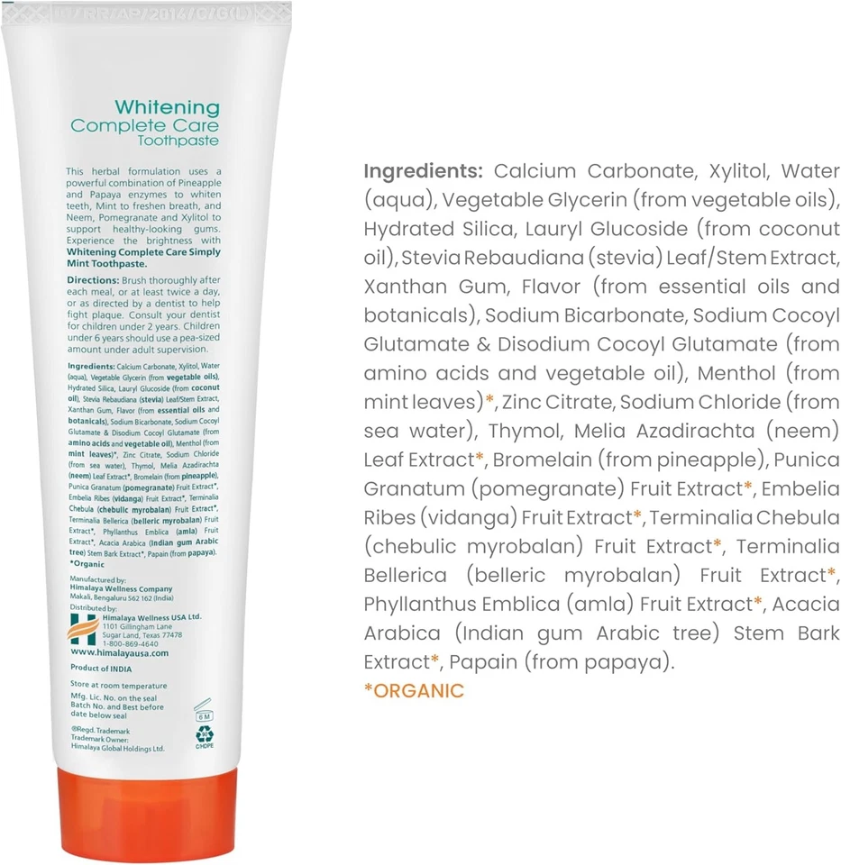 Complete Care Whitening Toothpaste Simply Mint 5.29oz 4 Pack - Image 4 of 4