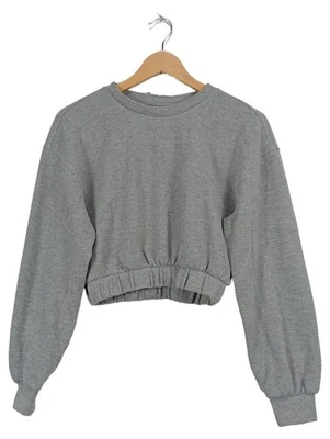Pull&Bear Sweat-shirt Femme Gris Court Oversize Confort (EU 36, INT S) - Photo 1/3