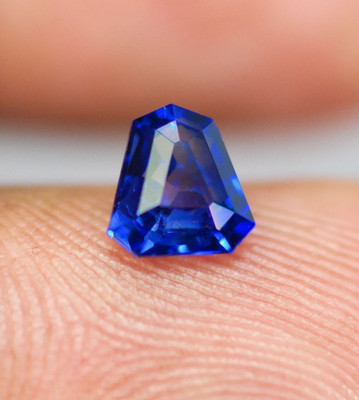 1.08ct Natura Royal Blue Sapphire Fancy Cut 6mm Good Blue 100% Genuine Sapphire