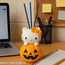 Sanrio Hello Kitty Pumpkin Ceramic Reed Diffuser – Cinnamon Scent Halloween Fall