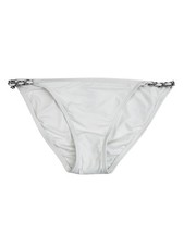 MICHAEL Michael Kors Women's Chain-Trim String Swim Bottom S, White 