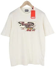 Diesel T-Just-C15 Men's S White Jersey Stretch Round Neck Short Sleeve