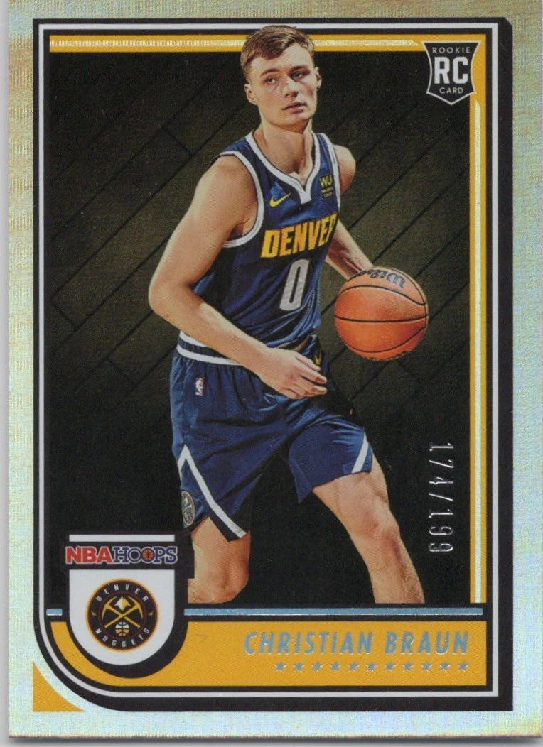 2022-23 Panini NBA Hoops - Rookies Christian Braun #251 Silver /199 (RC)
