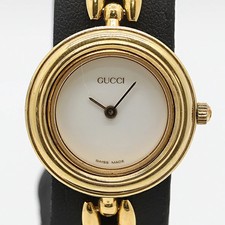Gucci Change Bezel Ladies Quartz Watch 11/12.2 White Dial Used