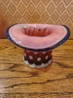 FENTON Patriotic Art Glass Stars & Stripes 2001 Hat 4th Of July Red White Blue