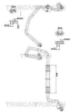 AC High Low Pressure Line Hose TRISCAN Fits AUDI SEAT SKODA VW 16-21 5QF816721T