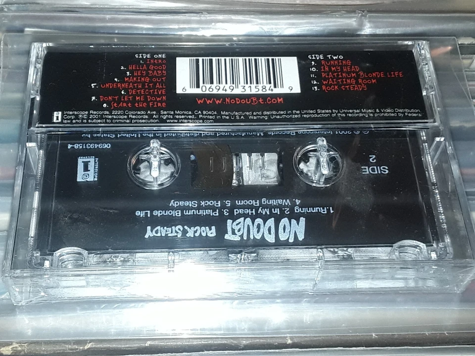 RARE NO DOUBT ROCK STEADY 2001 U.S. CASSETTE TAPE W/ HYPE STICKER SEALED INDIE M - Image 2 of 4