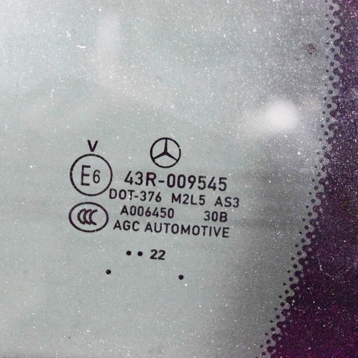MERCEDES-BENZ GLE W167 450EQ Rear Left Door Fixed Window 