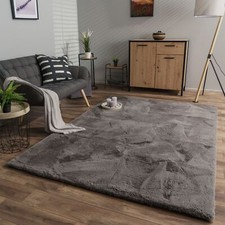 Wohnzimmer Hochflor Teppich Langflor Soft Kaninchenfell Fell Imitat Weich