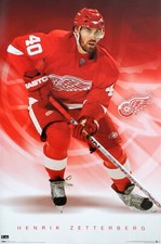 Henrik Zetterberg SUPERSTAR Detroit Red Wings NHL Hockey 22x34 POSTER (2008)