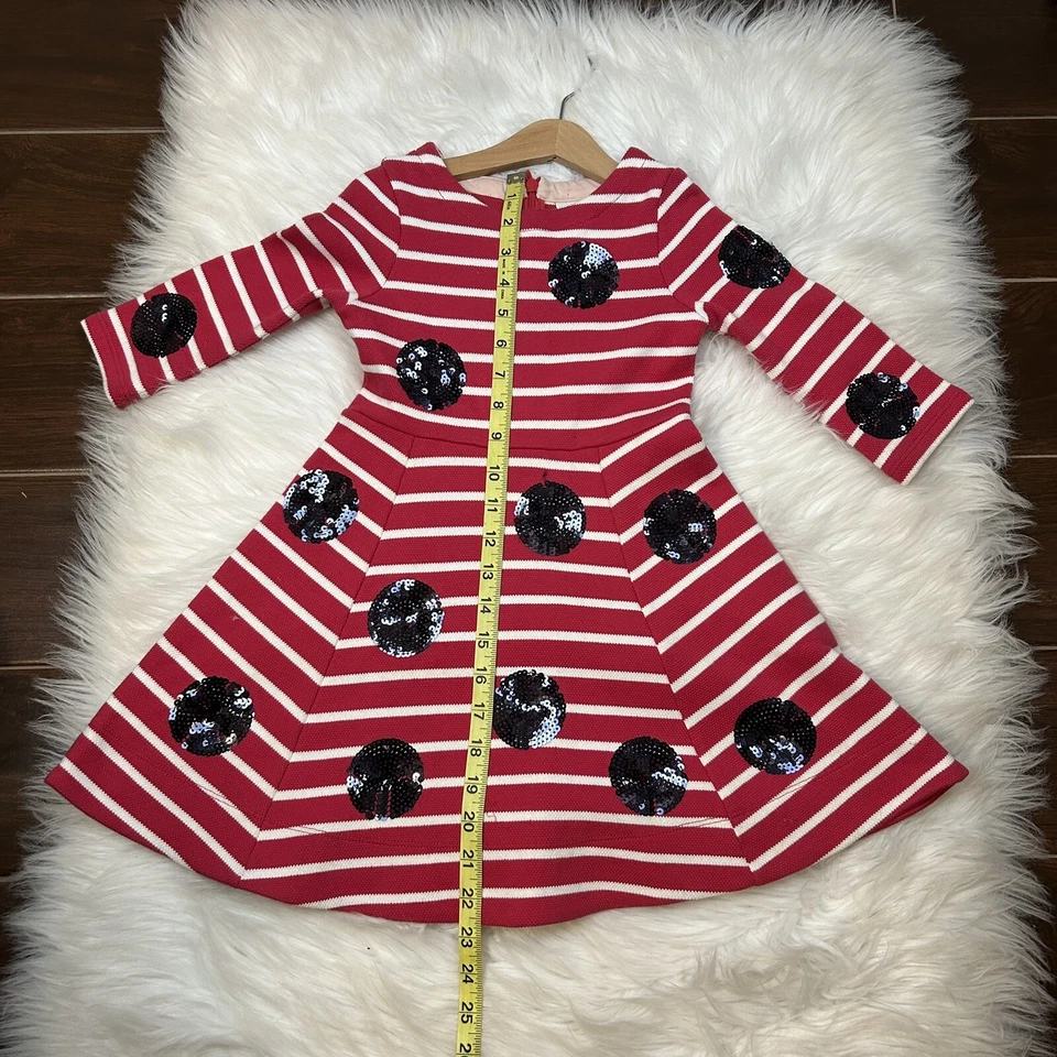Mini Boden x Roald Dahl Ladybug Dress Size 3-4 Years Stripe Polka Dots Spring - Image 2 of 4