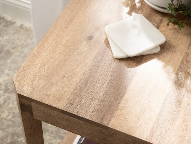 Wood End Side Table Living Room Sofa Coffee Storage Nightstand Small Rectangle - Image 4 of 4