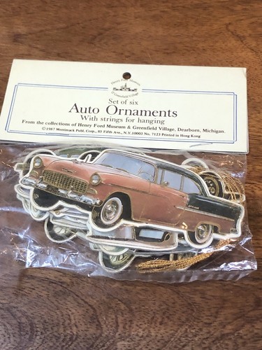 10 (Set Of 6 Unopened) Of Vintage 1987 Henry Ford Museum Auto Cars USA Ornaments - Picture 4 of 15