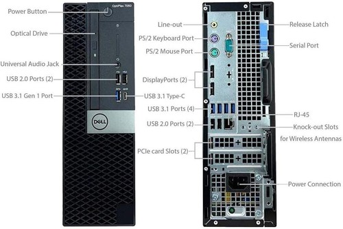 Dell Desktop Computer PC i5 8th Gen, up to 64GB RAM 4TB SSD, Windows 11/10 Pro - Picture 5 of 5