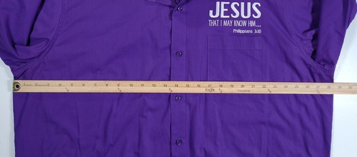 Jesus Bibelvers Herren 18,5-6/7 lila Langarm Hemd● Hinweis lesen - Bild 5 von 8