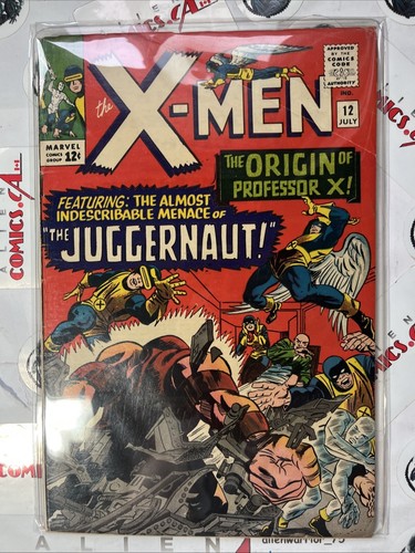 UNCANNY X-MEN 12 Marvel 1965 Mfg. ERROR Missing Bottom Staple 1st app Juggernaut - Picture 2 of 10