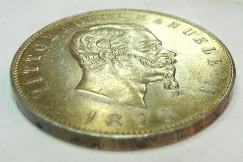 Savoia-Regno d'Italia (VITT.Emanuele II) 5 Lire 1876 ROMA - Imagen 3 de 7