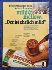 Lincoln Pfeifentabak, originale Werbung aus 1971