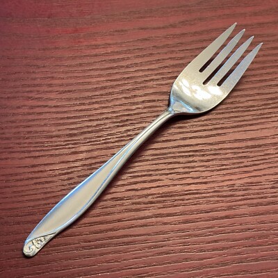Flowertime By Wm A Rogers Silver Overlaid Oneida Ltd Silverplate Serving Fork