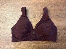 PINK Victoria's Secret Coffee Shine SMALL Loungin' Plunge Wireless Bralette Bra