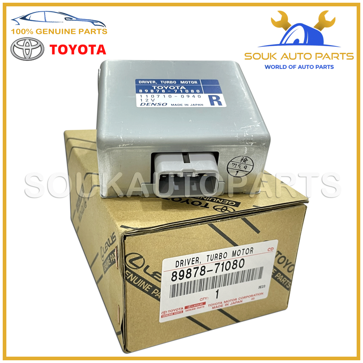 89878-71080 Genuine Toyota DRIVER, TURBO MOTOR 1KD-FTV HILUX