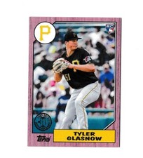 2017 Topps Series 2 1987 30th Anniversary Tyler Glasnow RC Rookie Card # 25/25
