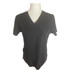 SB Scrubs Medical Uniform Scrub Top size XS Black Short Sleeve