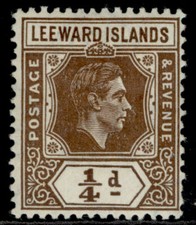 LEEWARD ISLANDS 1938-51 SG95 KGVI �d. BROWN  -  MNH