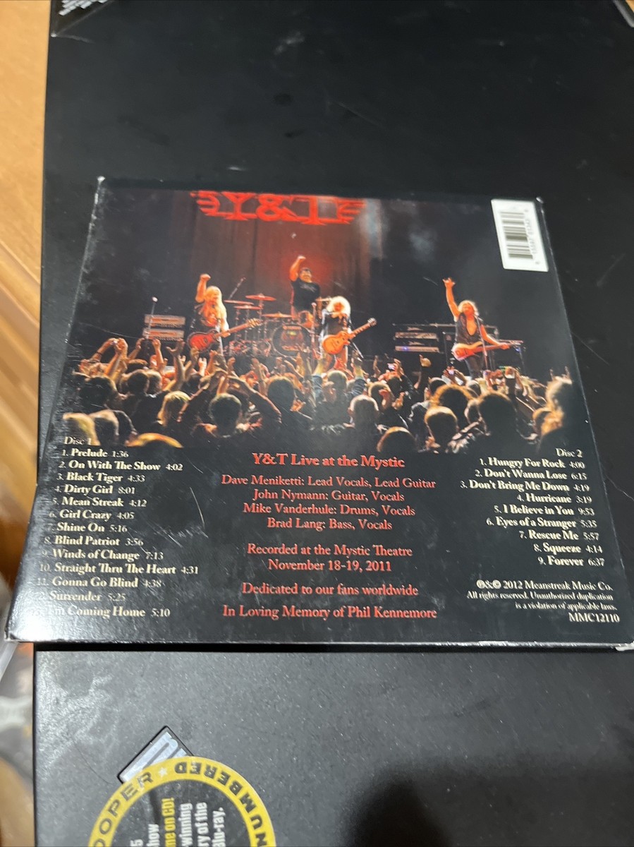 Y&T Live at the Mystic 2 CD Dave Meniketti Black Tiger