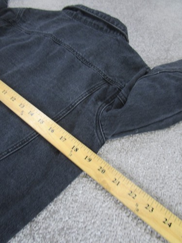 Brandy Melville Jacket Womens Medium Washed Black Denim Trucker - Picture 5 of 8
