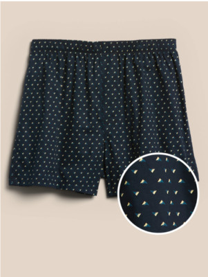 MENS SIZE XL 40-42 BANANA REPUBLIC COTTON BOXERS BIRD PRINT NWT