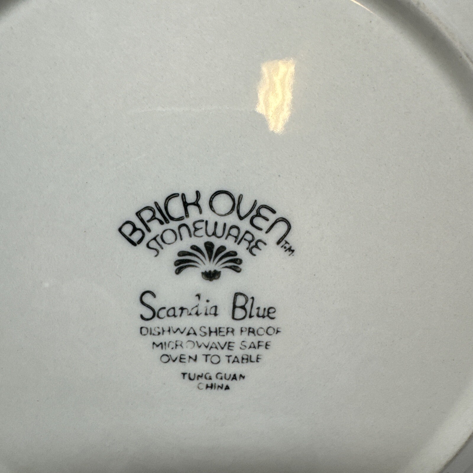 Vintage Brick Oven Stoneware Scandia Blue Tung Guan 10.5" Dinner Plate eBay