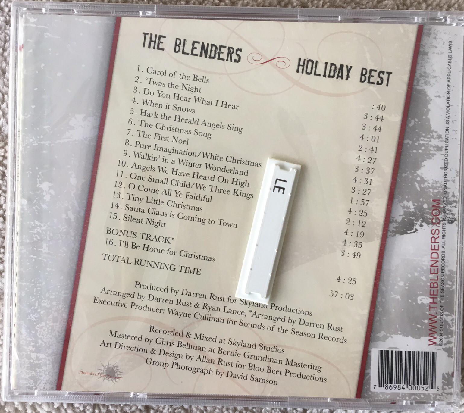 Holiday Best by Blenders (CD, 2004) Oarfin Records, UK Import. A Cappella, NEW