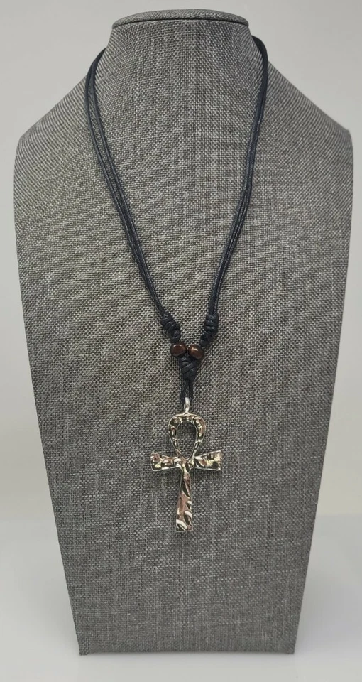 Ankh Necklace Egyptian Cross Necklace Ankh Pendant Necklace Silver Ankh Necklace - Image 2 of 4