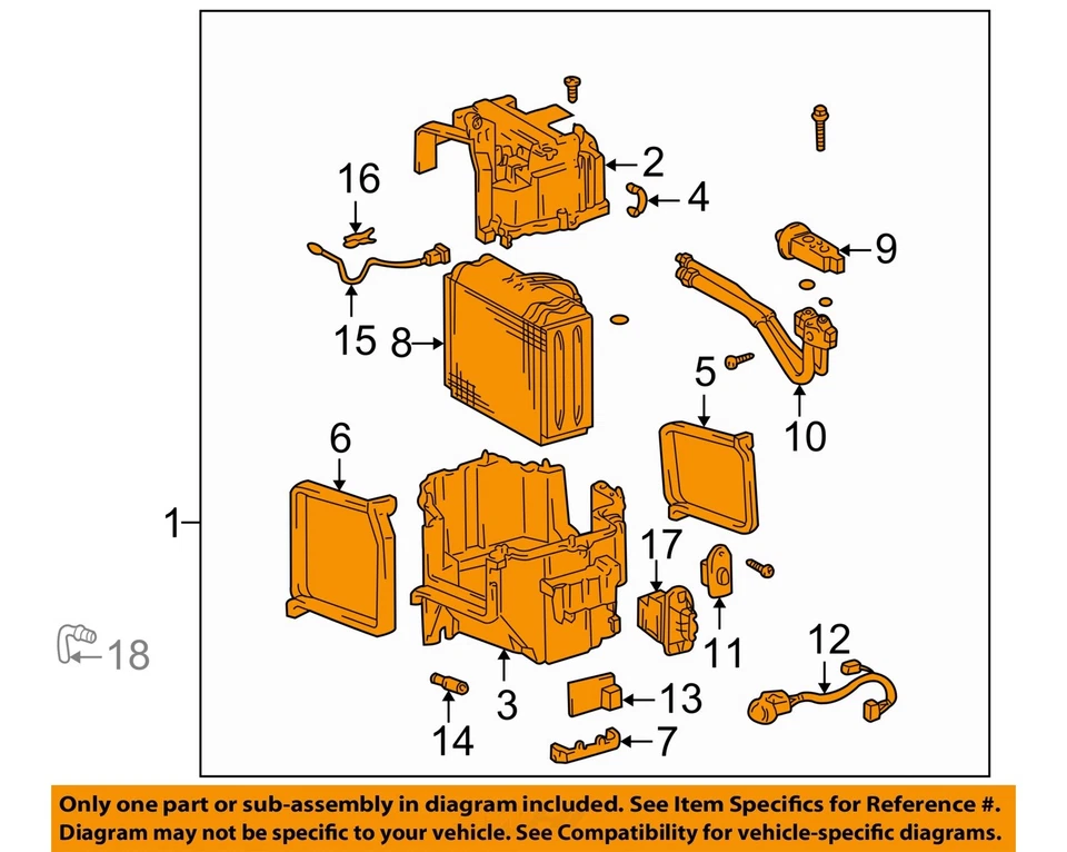Used A/C Evaporator Core fits: 1996 Toyota 4 runner  Grade A - Image 3 of 4