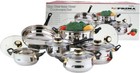 PRIME 12Pcs Stainless Steel Cookware Set | Saucepan Pans | Pots - With Glass Lid
