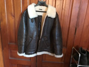 orvis shearling collar bomber jacket