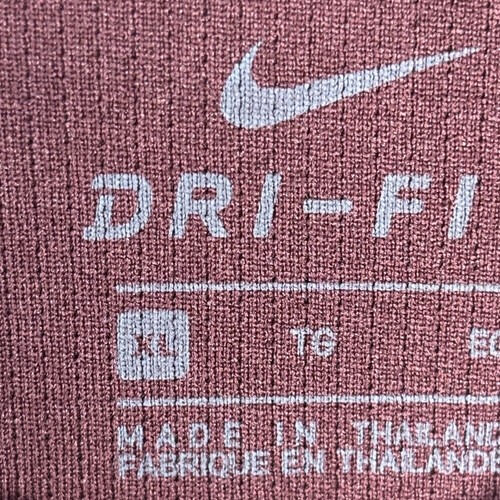 Nike Dri-FIT Laufshirt mit Daumenlöchern weinrot Top Gr. XL - Bild 3 von 6