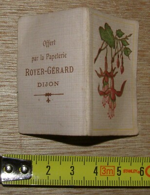 1912 schöner Schmuckkalender Format 5 x 3,5 cm Schreibwaren Royer Gerard DIJON